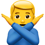 🙅‍♂️ Man Gesturing No, Emoji by Apple