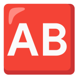 🆎 Ab Button (blood Type), Emoji by Google