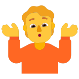 🤷 Person Shrugging, Emoji by Microsoft
