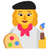 👩‍🎨 Artiste Femme Emoji par Microsoft