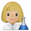 👩🏼‍🔬 Woman Scientist: Medium-Light Skin Tone, Emoji by Samsung