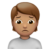 🙍🏽 Person Frowning: Medium Skin Tone, Emoji by Apple