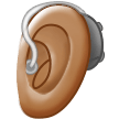 🦻🏽 Ухо со Слуховым Аппаратом: Средний Тон Кожи, смайлик от Samsung