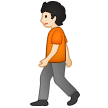 🚶🏻 Person Walking: Light Skin Tone, Emoji by Samsung