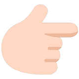 👉🏻 Указывающий Направо Палец: Очень Светлый Тон Кожи, смайлик от Microsoft