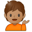 💁🏽 Person Tipping Hand: Medium Skin Tone, Emoji by Samsung