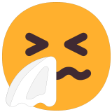 🤧 Visage Qui Éternue Emoji par Microsoft