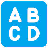 🔠 Eingabesymbol Lateinische Großbuchstaben Emoji von Microsoft
