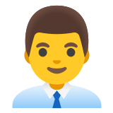 👨‍💼 Büroangestellter Emoji von Google