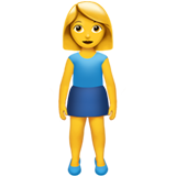 🧍‍♀️ Stehende Frau Emoji von Apple