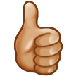 👍🏼 Thumbs Up: Medium-Light Skin Tone, Emoji by Samsung