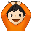 🙆🏻 Person Gesturing Ok: Light Skin Tone, Emoji by Samsung
