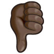 👎🏿 Daumen Runter: Dunkle Hautfarbe Emoji von Samsung