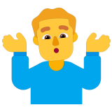 🤷‍♂️ Homme Qui Hausse Les Épaules Emoji par Microsoft