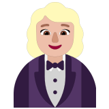 🤵🏼‍♀️ Femme En Smoking : Peau Moyennement Claire Emoji par Microsoft