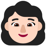 👩🏻 Woman: Light Skin Tone, Emoji by Microsoft