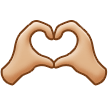 🫶🏼 Heart Hands: Medium-Light Skin Tone, Emoji by Samsung