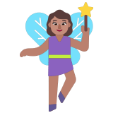 🧚🏽‍♀️ Woman Fairy: Medium Skin Tone, Emoji by Microsoft