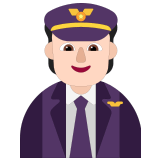 🧑🏻‍✈️ Pilot: Light Skin Tone, Emoji by Microsoft
