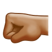 🤛🏽 Faust Nach Links: Mittlere Hautfarbe Emoji von Samsung
