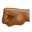 🤛🏾 Faust Nach Links: Mitteldunkle Hautfarbe Emoji von Samsung