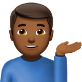 💁🏾‍♂️ Man Tipping Hand: Medium-Dark Skin Tone, Emoji by Apple