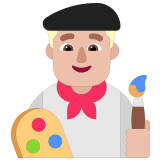 👨🏼‍🎨 Artiste Homme : Peau Moyennement Claire Emoji par Microsoft