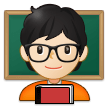 🧑🏻‍🏫 Personnel Enseignant : Peau Claire Emoji par Samsung