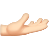 🫴🏻 Palm Up Hand: Light Skin Tone, Emoji by Apple