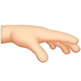 🫳🏻 Palm Down Hand: Light Skin Tone, Emoji by Apple