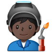 🧑🏿‍🏭 Fabrikarbeiter(in): Dunkle Hautfarbe Emoji von Samsung