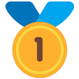 🥇 1st Place Medal, Emoji by Microsoft
