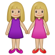 👭🏼 Deux Femmes Se Tenant La Main : Peau Moyennement Claire Emoji par Samsung