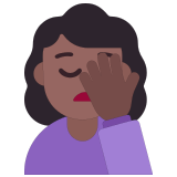 🤦🏾‍♀️ Woman Facepalming: Medium-Dark Skin Tone, Emoji by Microsoft