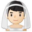 👰🏻‍♂️ Man with Veil: Light Skin Tone, Emoji by Samsung