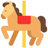 🎠 Carousel Horse, Emoji by Microsoft