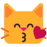 😽 Küssende Katze Emoji von Microsoft