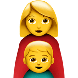 👩‍👦 Familie: Frau, Junge Emoji von Apple