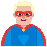 🦸🏼‍♂️ Man Superhero: Medium-Light Skin Tone, Emoji by Microsoft