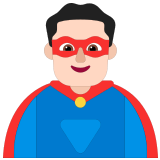 🦸🏻‍♂️ Man Superhero: Light Skin Tone, Emoji by Microsoft