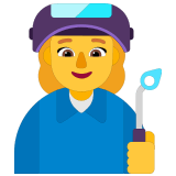 👩‍🏭 Fabrikarbeiterin Emoji von Microsoft