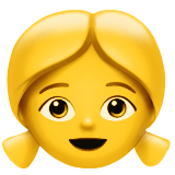 👧 Fille Emoji par Apple
