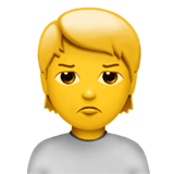 🙎 Person Pouting, Emoji by Apple