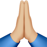🙏🏼 Betende Hände: Mittelhelle Hautfarbe Emoji von Apple
