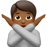 🙅🏾 Person Gesturing No: Medium-Dark Skin Tone, Emoji by Apple