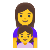 👩‍👧 Familie: Frau, Mädchen Emoji von Google