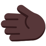 🫲🏿 Leftwards Hand: Dark Skin Tone, Emoji by Microsoft