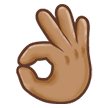 👌🏽 Ok : Peau Légèrement Mate Emoji par Samsung