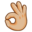 👌🏼 Ok-Zeichen: Mittelhelle Hautfarbe Emoji von Samsung