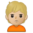 🙎🏼 Schmollende Person: Mittelhelle Hautfarbe Emoji von Samsung